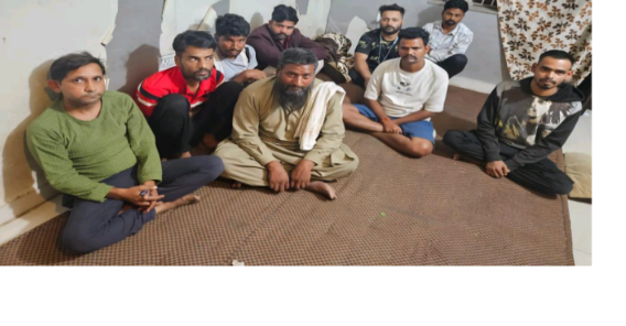 जुआरियों के खिलाफ पुलिस की कार्रवाई — नौ आरोपी गिरफ्तार, ₹26,600 की जुआ राशि बरामद