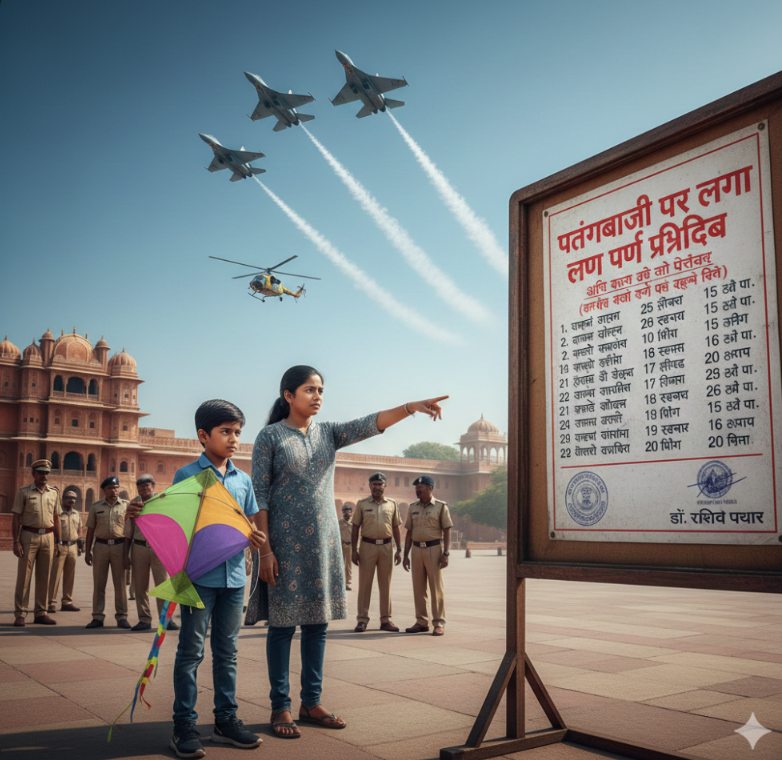 सावधान जयपुर: सेना दिवस फ्लाई पास्ट के दौरान जगतपुरा क्षेत्र में पतंगबाजी पर लगा पूर्ण प्रतिबंध