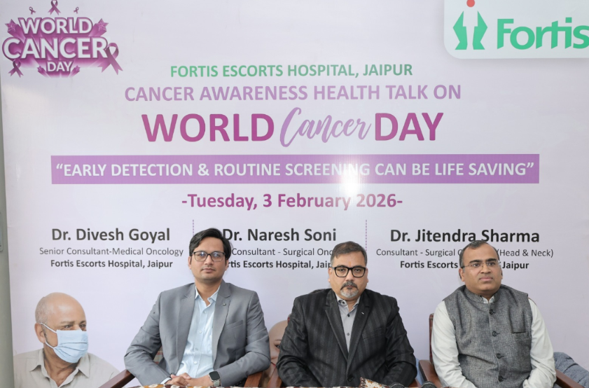 विश्व कैंसर दिवस: फोर्टिस जयपुर में कैंसर जागरूकता टॉक आयोजित; विशेषज्ञों ने कहा—’शुरुआती पहचान ही जीवन की ढाल’