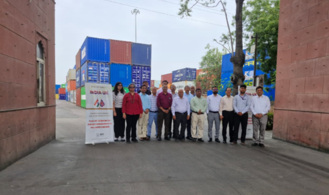 भारत-ब्रिटेन व्यापार समझौते का असर: जयपुर के कनकपुरा ICD से ब्रिटेन के लिए पहली एक्सपोर्ट खेप रवाना